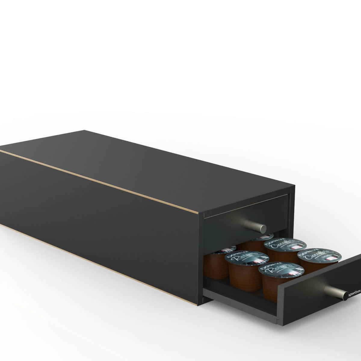 expressi kapsel aufbewahrung Kapselbox für 32 große oder 40 Nespresso Kapseln – holzdisplayshop.de