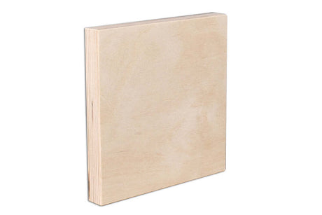Vergleich Standarddruck und Deckweiß-Unterdruck auf Holz 300 x 300 mm