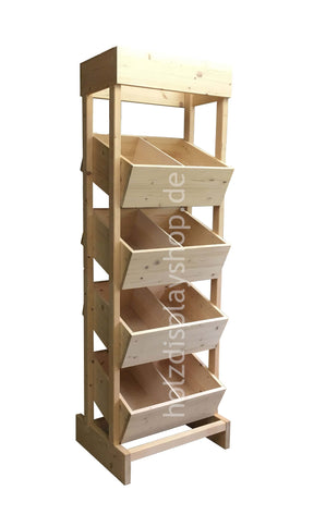 Elegantes Weinflaschenregal aus massivem Fichtenholz mit stabilen Holzdübelverbindungen. Perfekt zur stilvollen Präsentation und sicheren Lagerung Ihrer Weine.